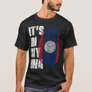 HET IS IN MIJN DNA Laos Flag Boy Girl Gift T-shirt