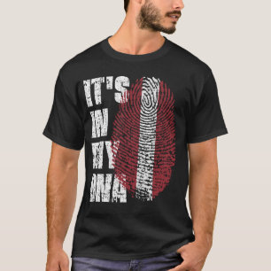 HET IS IN MIJN DNA-latvia Flag Boy Girl Gift T-shirt
