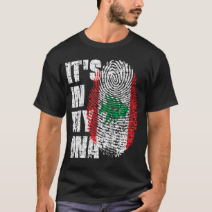 HET IS IN MIJN DNA Libanon Flag Boy Girl Gift T-shirt