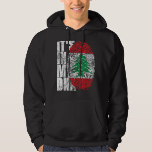 Het is in mijn DNA Libanon grafische kaart voor ma Hoodie