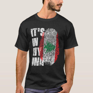 HET IS IN MIJN DNA Libanon Vlag Libanees T-shirt