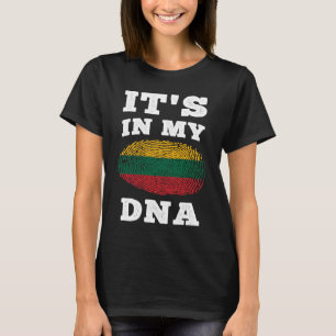 Het is in mijn DNA Litouwse vlag Litouws T-shirt