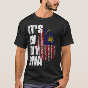 HET IS IN MIJN DNA Maleisië vlag T-shirt