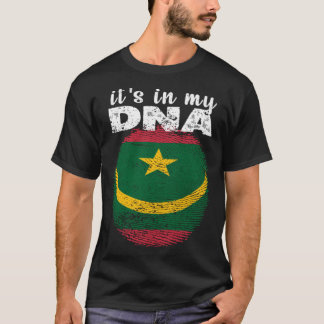 Het is in mijn DNA Mauritaanse vlag trots Mauritan T-shirt