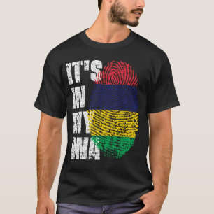 HET IS IN MIJN DNA Mauritius Flag Boy Girl Gift T-shirt