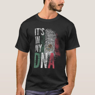 Het is in mijn DNA-Mexicaanse vlag Hispanic Cultur T-shirt