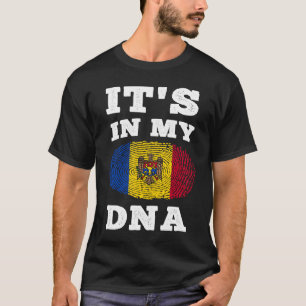Het is in mijn DNA Moldavië vlag Moldavisch T-shirt
