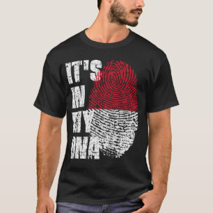 HET IS IN MIJN DNA Monaco Flag Boy Girl Gift T-shirt