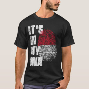 HET IS IN MIJN DNA-Monaco vlag T-shirt