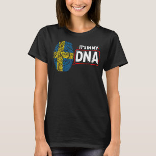 Het is in mijn DNA National Flag Swedish Patriotic T-shirt