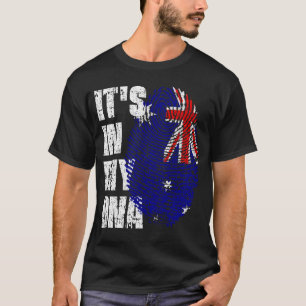HET IS IN MIJN DNA New Zealand Flag Boy Girl Gift T-shirt