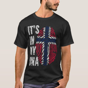 HET IS IN MIJN DNA Noorwegen Vlag Mannen Kinderen T-shirt