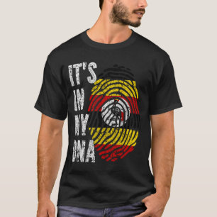 HET IS IN MIJN DNA Oeganda Vlag Mannen Kinderen T-shirt