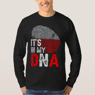 Het is in mijn dna-Polen-vlag, een vingerafdruklee T-shirt
