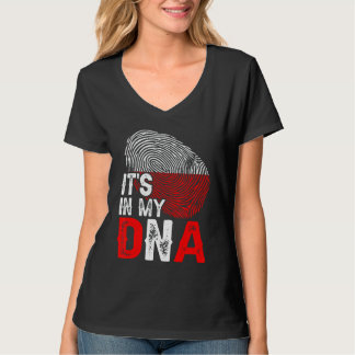 Het is in mijn dna-Polen-vlag, een vingerafdruklee T-shirt