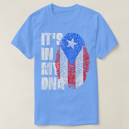 HET IS IN MIJN DNA Puerto Rico Flag Puerto Ricaan T-shirt (Design voorkant)
