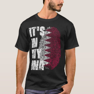 HET IS IN MIJN DNA Qatar Flag Boy Girl Gift T-shirt