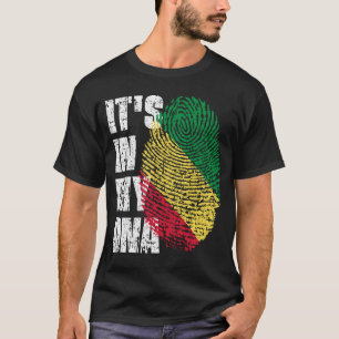 HET IS IN MIJN DNA-republiek Congo Vlag T-shirt