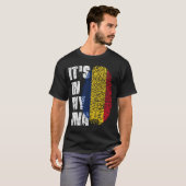 HET IS IN MIJN DNA Roemenië Flag Boy Girl Gift T-shirt (Voorkant volledig)