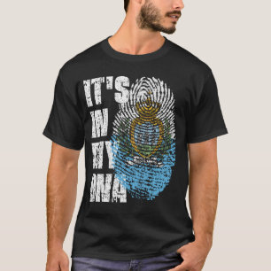 HET IS IN MIJN DNA San Marino Flag Boy Girl Gift T-shirt