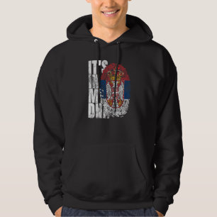 Het is in mijn DNA Servië afbeelding voor mannen v Hoodie