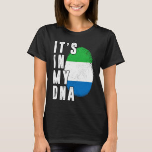 Het is in mijn DNA Sierra Leone trotse vlag Nation T-shirt