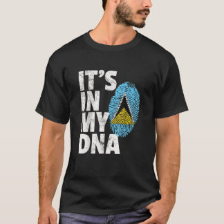 HET IS IN MIJN DNA Sint-Lucia Vlag kerstcadeau T-shirt