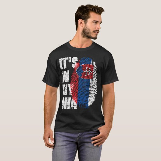 HET IS IN MIJN DNA Slowakije Flag Boy Girl Gift T-shirt (Voorkant volledig)