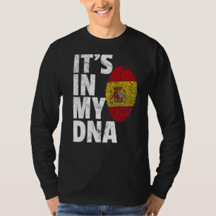Het is in mijn dna Spaans Man Vlag Vrouwen T-shirt