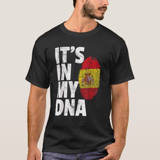 Het is in mijn dna Spaans Spanje vlag National Pri T-shirt (Voorkant)