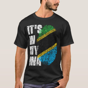 HET IS IN MIJN DNA Tanzania Flag Boy Girl Gift T-shirt