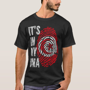 HET IS IN MIJN DNA Tunesië Vlag Mannen Kinderen T-shirt