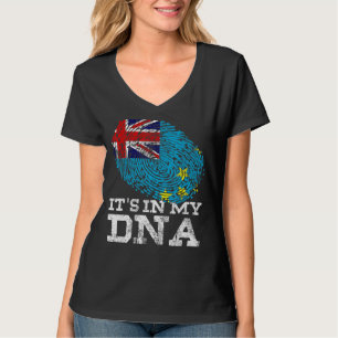 Het is in mijn DNA Tuvalu country vlag genes  T T-shirt