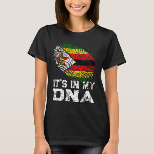 Het is in mijn DNA-vingerafdruk Zimbabwe vlag T-shirt