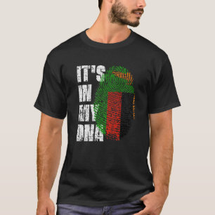 HET IS IN MIJN DNA Zambia Flag Zambian T-shirt