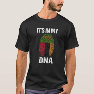 Het is in mijn DNA Zambia vlag Zambian Gifts Black T-shirt