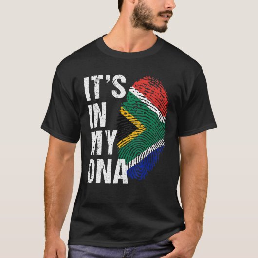 Het is in Mijn DNA, Zuid-afrikaanse Pride, Zuid-af T-shirt (Voorkant)