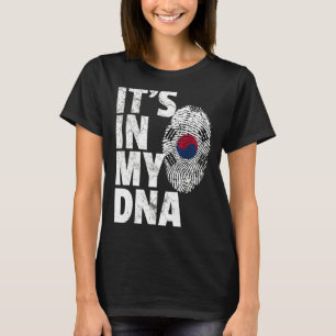 Het is in mijn Dna Zuid-Korea Koreaanse vlag Souve T-shirt