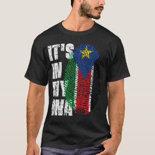 HET IS IN MIJN DNA Zuid-Soedan Flag Boy Girl Gift T-shirt