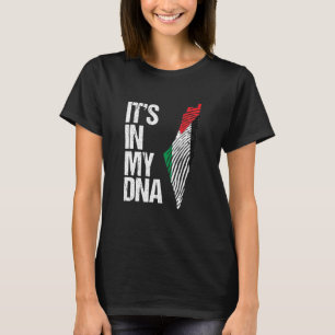 Het is in mijn Palestijnse Dna-vlag en kaart T-shirt