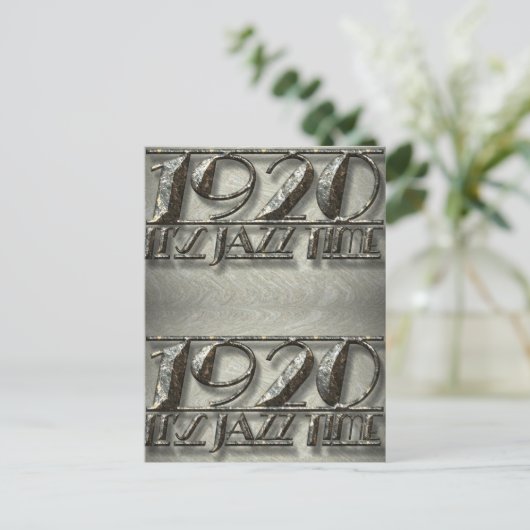 Het is Jazz Time 1920 Dance Music Billboard Briefkaart (Staand voorkant)