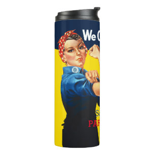 Het is je aangepaste Rosie-partij die dit aanpast Thermosbeker