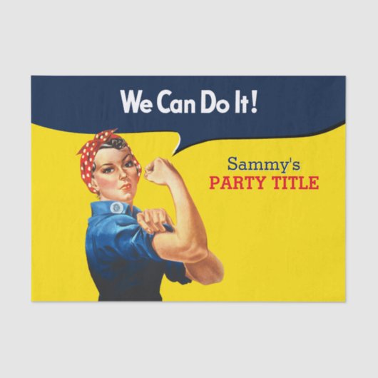 Het is je aangepaste Rosie-partij die dit aanpast Tissuepapier (Voorkant)