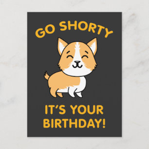 Het is je geboorte grappige Corgi Puppy Dog. Briefkaart