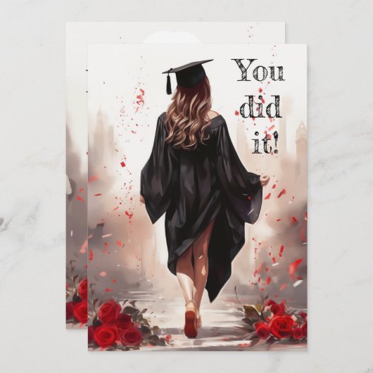 "Het is je gelukt!" Afstuderen Kaart (Voorkant / Achterkant)