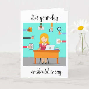 HET IS JE LAATSTE DAG! GELUKKIG ** PENSIOEN ** KAA KAART