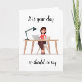 HET IS JE LAATSTE DAG! GELUKKIG ** PENSIOEN ** KAA KAART (Voorkant)