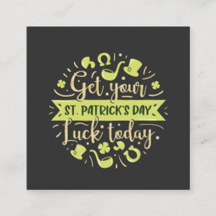 Het is je Lucky Day, St. Patrick's Day Essential Vierkante Visitekaartje