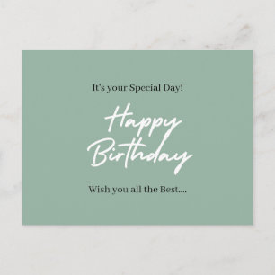 Het is je speciale dag – Gefeliciteerd met je verj Briefkaart