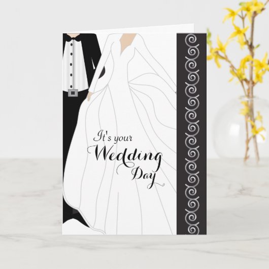 Het is je trouwdag - Gefeliciteerd Kaart (Gele Bloem)